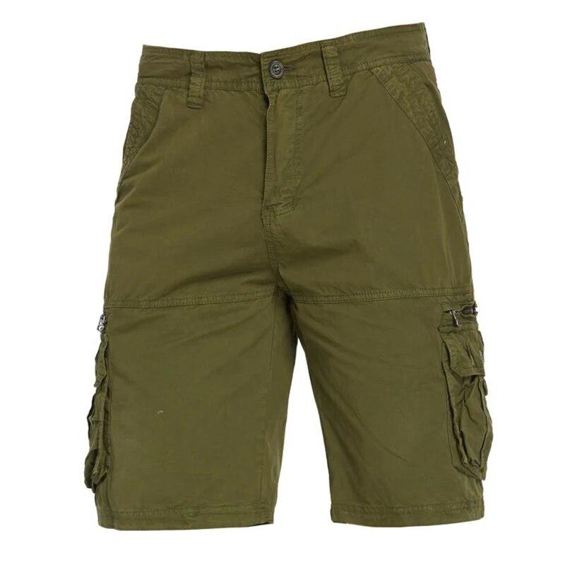 Men's Shorts Loose Multi-Pocket Overalls Summer Cotton Comfortable Military Cargo Shorts Outdoor Casual Sports Work Short Pants