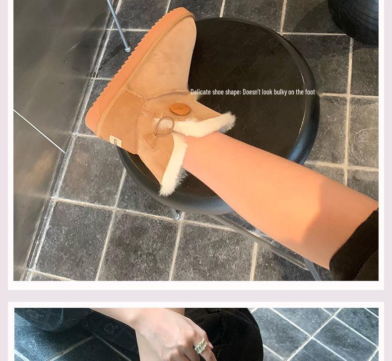 Dámské sněhule z ovčí kůže 2025: Zimní obuv se silnou podrážkou a fleecovou podšívkou - Alternativa k UGG