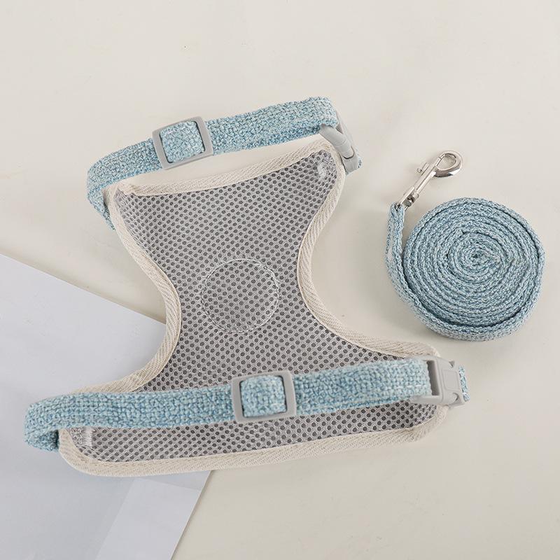 Lovely Small Pet Vest Chest Strap Dog Leash Traction Rope Walking Dog Cat Bunny Vest Harness Poodle Collar Leash Dog Accessories