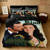 Gone Wind Pattern Bedding Quilt Set Quilt Cover Pillowcase Home Birthday Gift(1 * Duvet Cover + 2 * Pillowcase, Without Core)