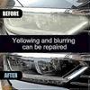 180ml Headlight Restoration Polish Kit - No Sanding Anti-Yellowing Cleaner for Foggy Scratched Plastic Lens