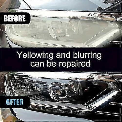 180ml Headlight Restoration Polish Kit - No Sanding Anti-Yellowing Cleaner for Foggy Scratched Plastic Lens