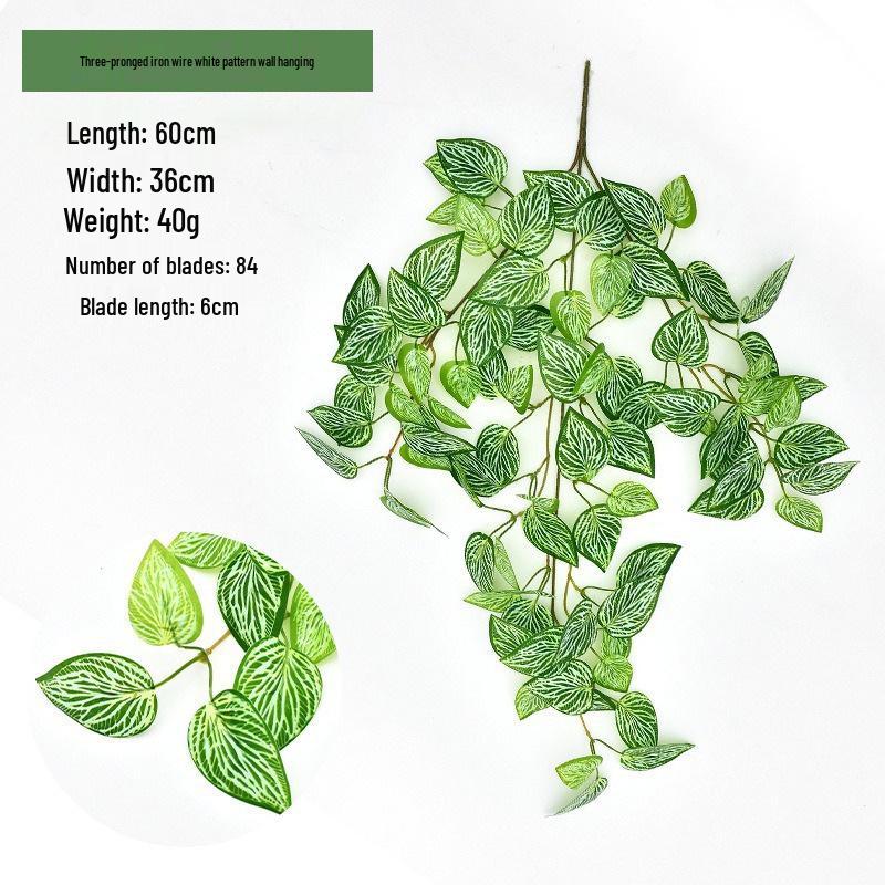 Green Radish Decorative Artificial Vines - Wall Hanging Leaf Ornaments