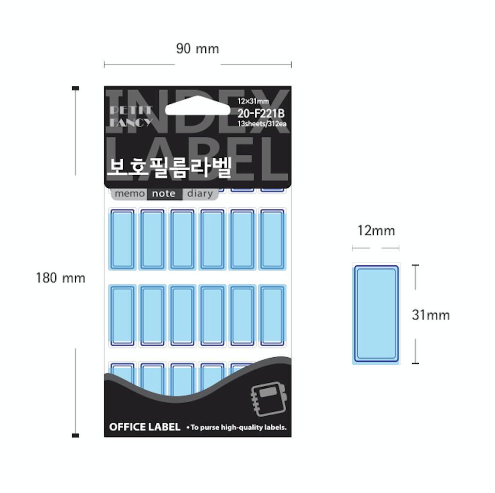 Petit Fancy Schutzfolie für Index-Etiketten (je 10 Stück) Index-Etiketten/Kategorie-Etiketten/Büro-Etiketten/Anhänger-Aufkleber/Markierungswerkzeuge – 42 Optionen