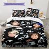 Pierce The Veil Rock Band Skull Print 3 Pieces Duvet Cover Set Music Fan Bedding Set Bedroom Home Decor Without Pillow Core Comforter