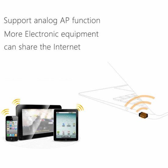 Portable 150M USB WiFi Adapter Wireless PC Network Card Transmitter Receiver
