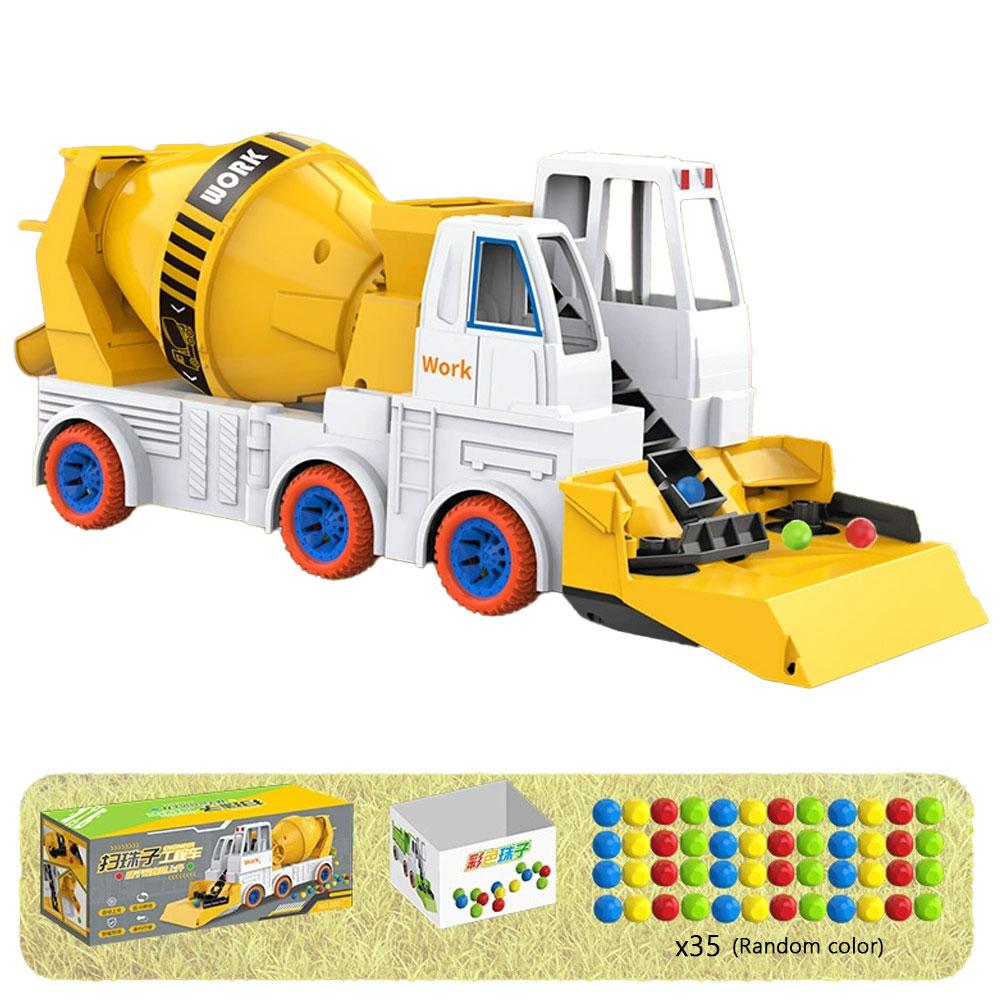 Simulation Inertial Engineering Truck Cement Mixing Discharge Acousto-optic Concrete Set Toy Car Toys for Kids Engineering Truck