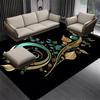 Luxuriöser Grüner Goldener Blätter Teppich Wohnzimmer Dekoration Schlafzimmer Teppich Dekoration Sofa Große Fläche Heimteppiche