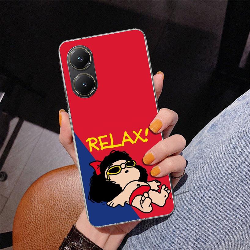 Cartoon Cute Mafalda Phone Case For Xiaomi Poco X7 X6 X5 Pro F7 Ultra Redmi 15C 15 13C 13 12C 12 10 10A 10C 9 9A 9C 9T Cover Poc