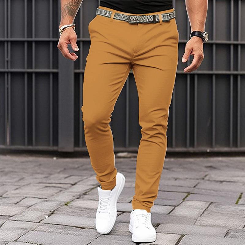 Men's Slim Fit Zipper Pocket Casual Pants