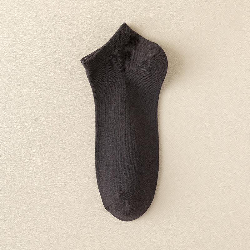 Spring and Summer Socks, Men's Short Socks, Solid-color Anti-odor, Sweat-absorbing and Antibacterial Short Socks, Thin Business Boat Socks