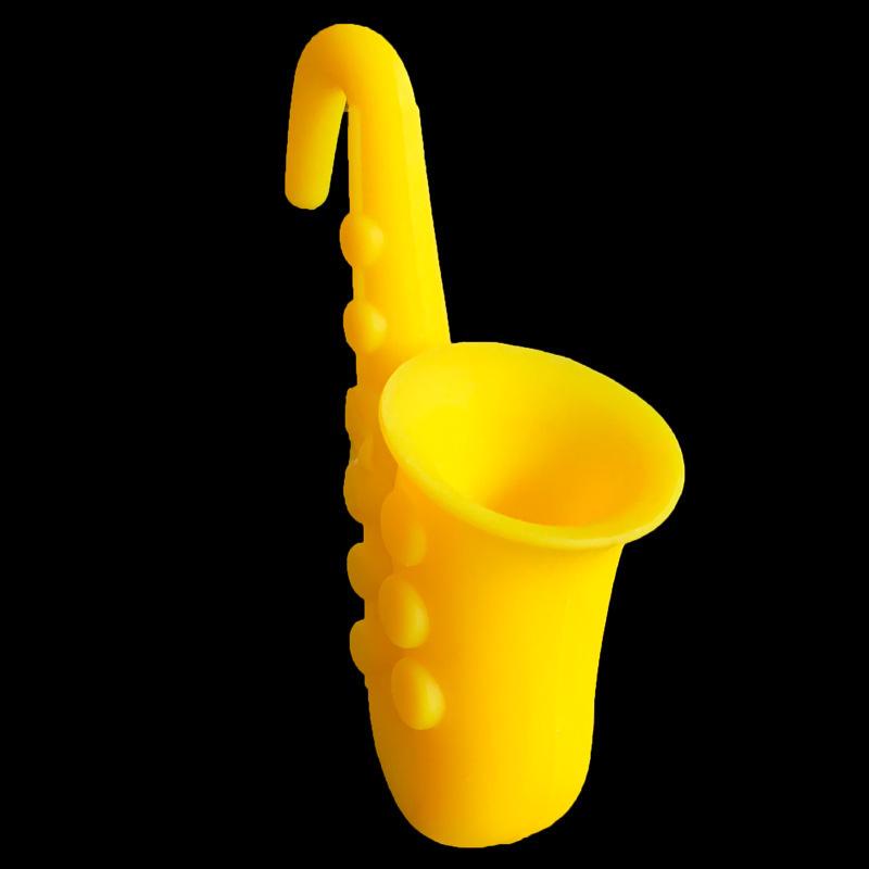 

Silicone Trumpet-Sax Shape Pot Lid Lifter & Overflow Guard жёлтый
