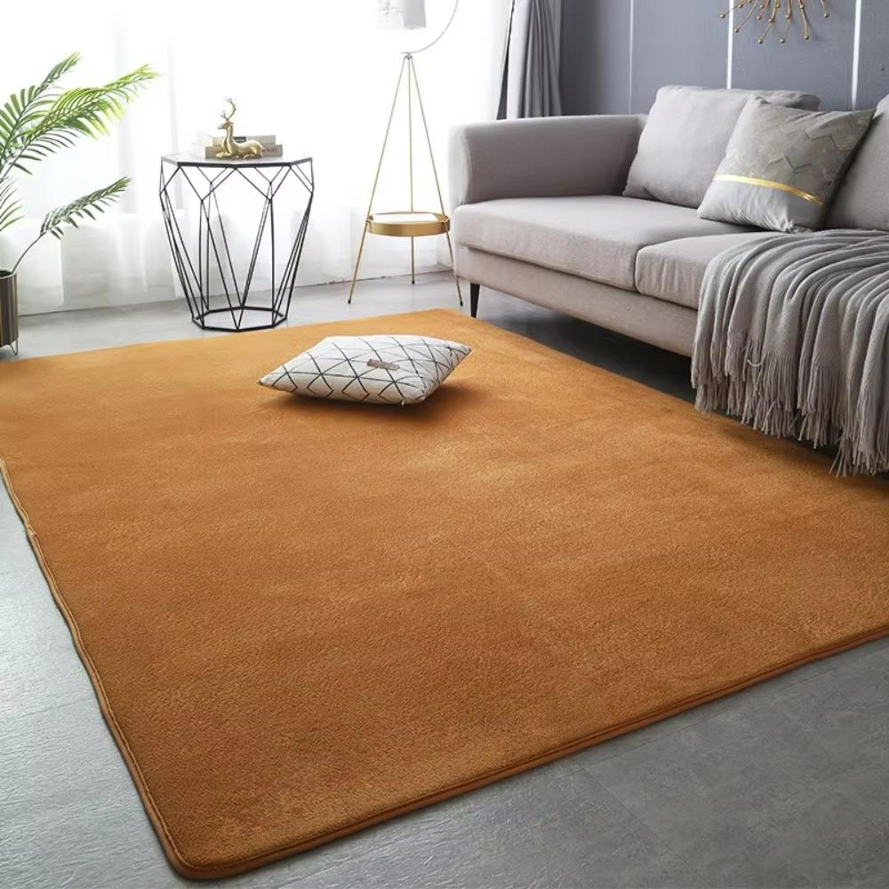 Minimalist Solid Color Carpet Living Room Decor Sofa Rug Bedroom Bedside Sofa Rug Lounge Coffee Table Floor Mat Home Apartment