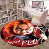 1pc Chucky3 Print Round Carpet Chair Round Carpet Suitable for Bedroom Living Room Home Decorative Carpet