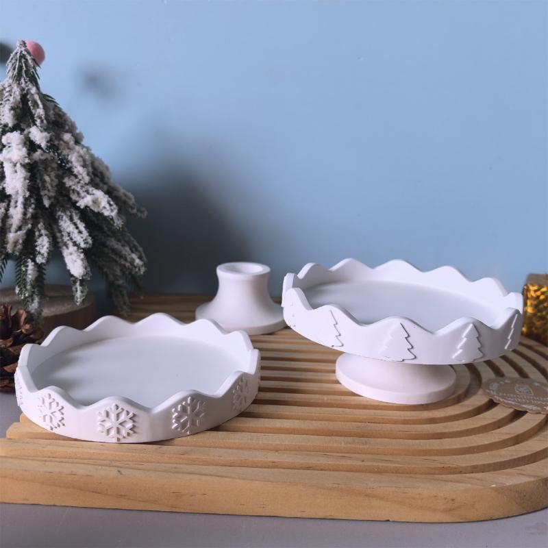 Christmas Silicone Tray Mold for Baking Crafts Food Grade Flexible Holiday Decorating Candy Chocolate Ice Cubes Making