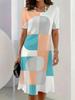 New Summer Mid-length Dress 3D Printed Design Casual for Outings and Parties