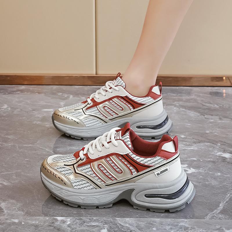 

Spring sports shoes women 2025 new Internet celebrity platform dad shoes fashion white shoes popular single shoes women S03-1 40