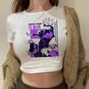 Europäisches und amerikanisches Sommer-Damen-T-Shirt-Top mit Aufdruck, figurbetont, kurz