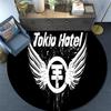 Tokio Hotel pattern round rug,Carpet Rug for Living Room Bedroom Playroom ,Non-slip Floor Mat,Holiday Gifts and Birthday Gifts.