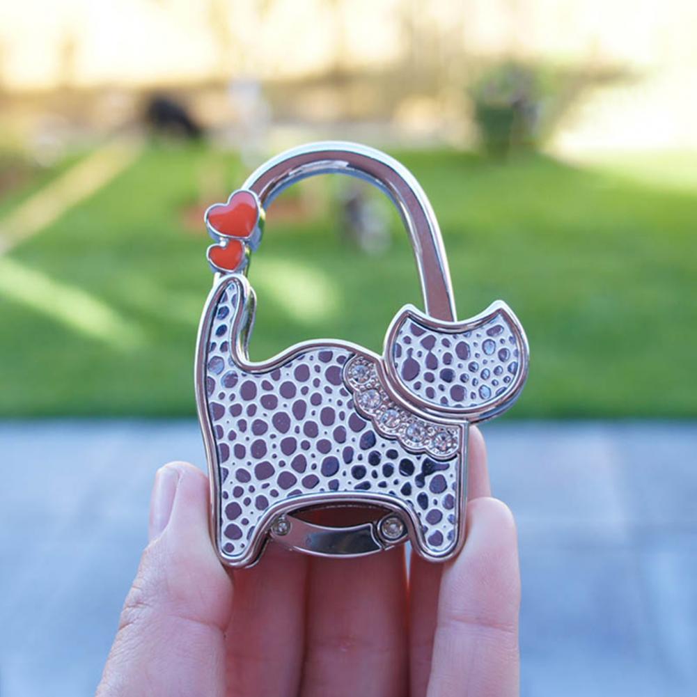 Durable Handbag Hanger Cats Shaped Bag Hanger Folding Non-slip Saving Space Table Purse Rack