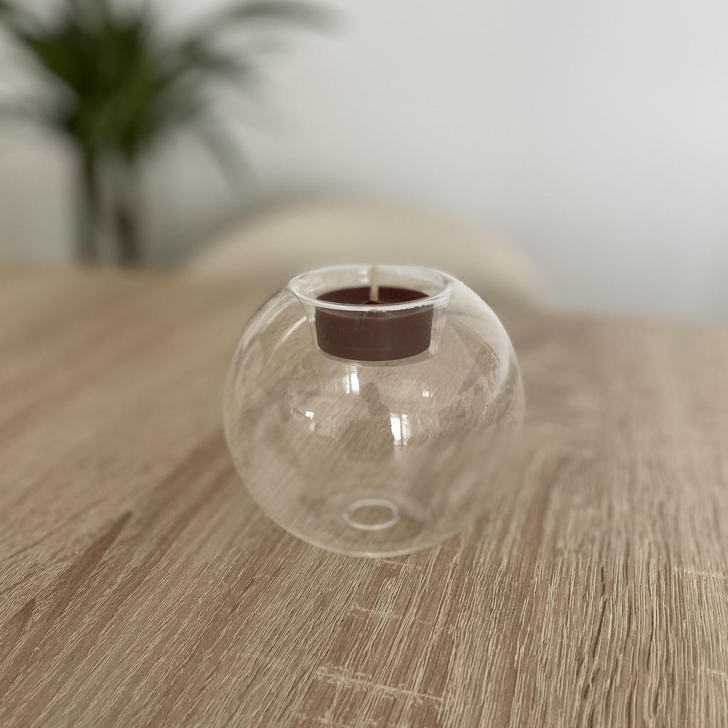 Glass Ball Candle Holder