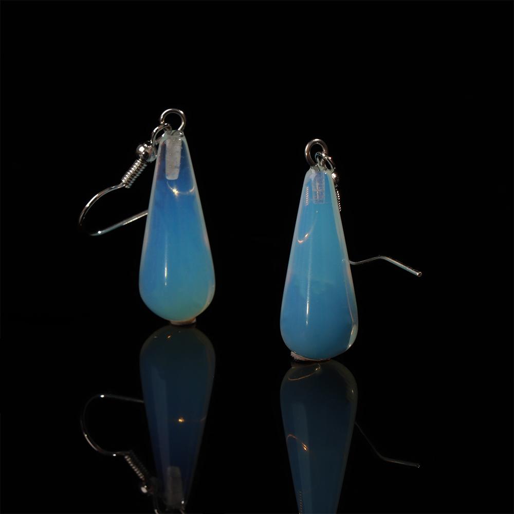 Attractive Natural Opal Hook Earrings Women Girl Gift Fashion Jewelry