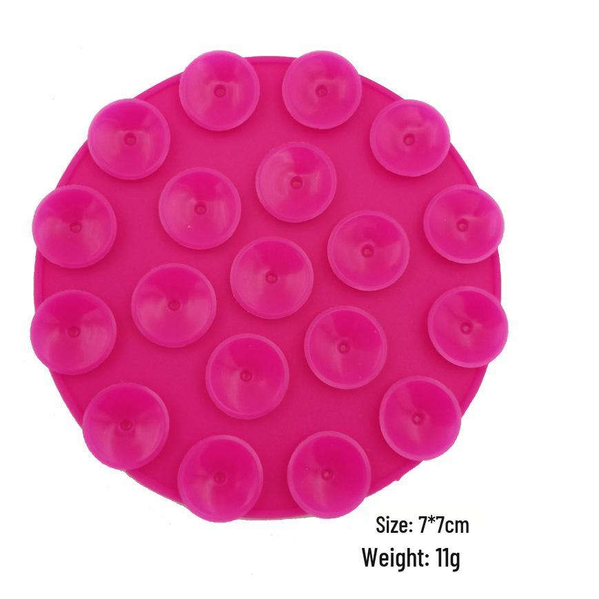 19-Hole Silicone Suction Cup Phone Holder & Power Bank Adhesive Sticker