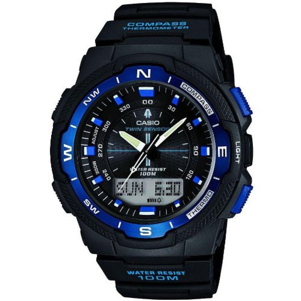 

[Casio] Casio Watch SGW500H2BV Black Resin Analog Digital Twin Sensor MultiFunction Watch SGW-500H-2B