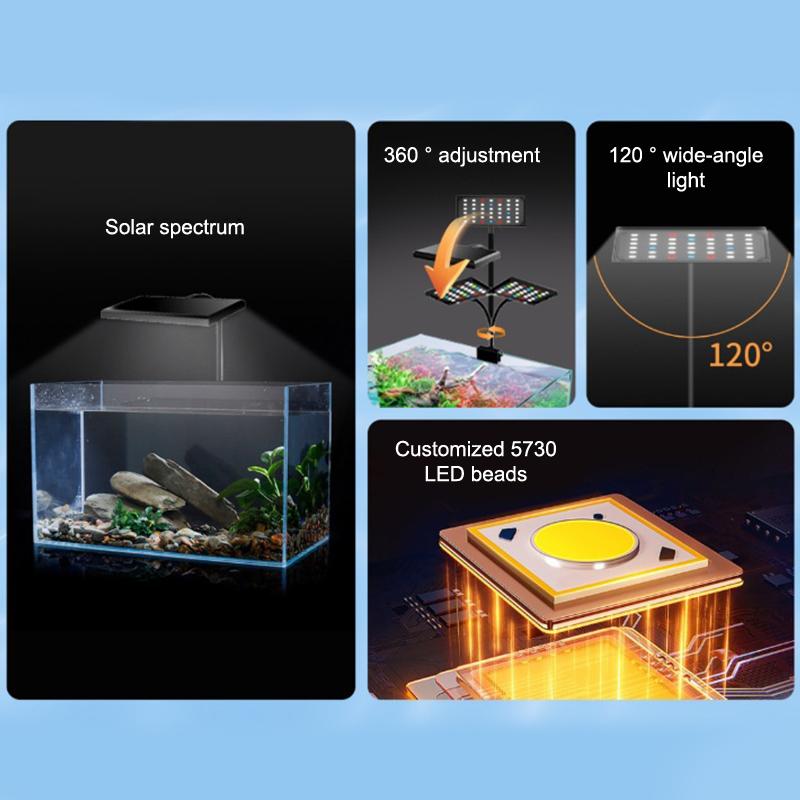 Aquarium Lichter Led Aquarium Gras Licht Hohe Helligkeit Algen Lampe Landschaftsbau Tank Einstellbare Helligkeit Beleuchtung Lampe