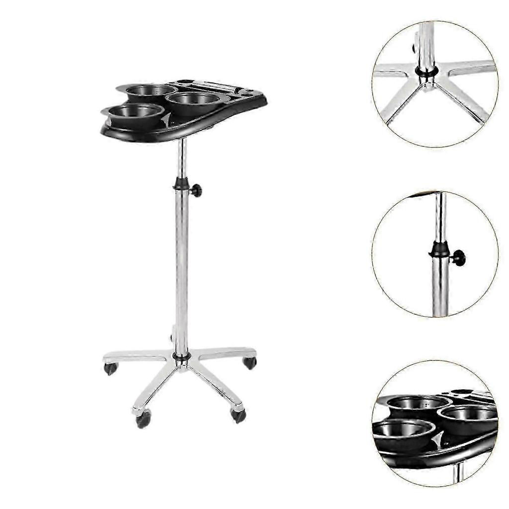 Rolling Salon Tray On Wheels Hair Dyeing Rack Hair Tools Organizer for Salon