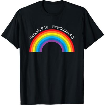 Genesis 9 16 Revolution 4 3 Rainbow Bible Christian T-Shirt