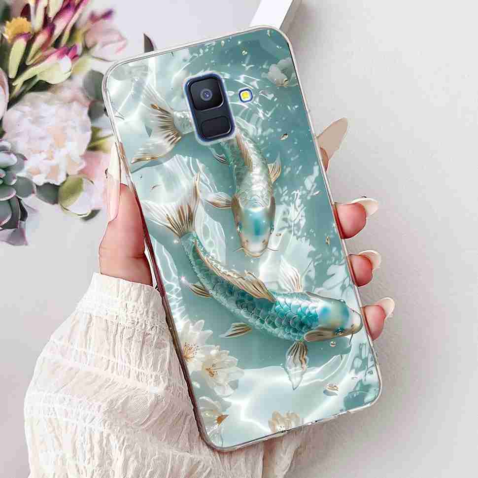 For Samsung Galaxy A6 2018 5.6" Case SM-A600F Soft Silicone TPU Cover For Samsung a6 A6 2018 SM-A600FN New Butterfly Phone Cases
