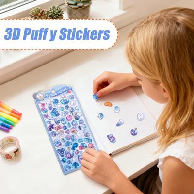 3D Stickers Cute Resin Scrapbooking Supplies Pet Figure Decals Phone Decoration for Kids Girls Toddler Scrapbook Phone Journal