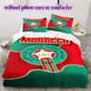 Morocco National Football Team Pattern Bedding,Quilt Set Quilt Cover Pillowcase Home Birthday Gift (1*duvet Cover+2*pillowcase,without Core)