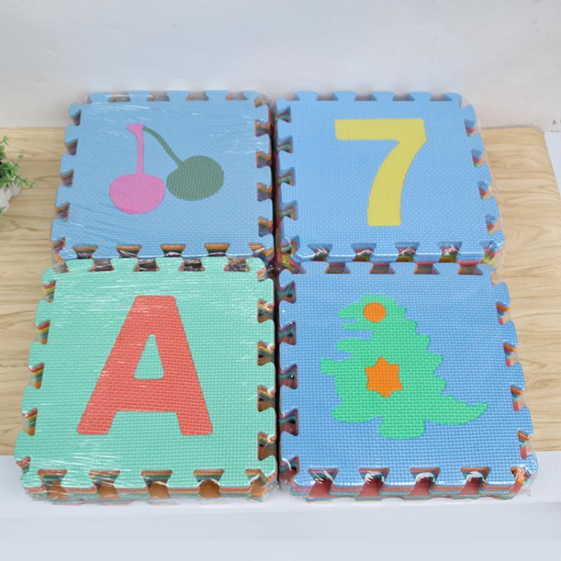 Non Toxic Pe Foam Puzzle Play Mat With Educational Alphabet Number Patterns For Baby Crawling Kids Playroom Activity