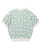 ISTKUNST Checkerboard Smiley Collar Half Knit_Mint(Ik2Dmmk641A)