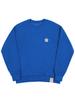 GRAVER [Unisex] Flower Dot Embroidered Sweatshirt_Cobalt Blue