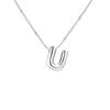Stainless Steel 18K Gold Plated Alphabet Pendant Necklace