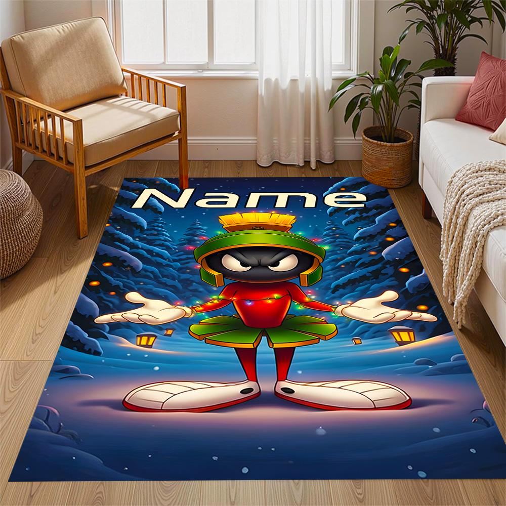 Looney Taz Art Personalized Name Carpet Design for Decorate room Entryway Study room Balcony Anti-slip Rug Anime Office Decor