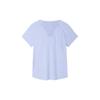 Anta Running Series Solid Color Logo Round Neck Pullover Short Sleeve T-Shirt Women Tops Light-Purple 162325113-2