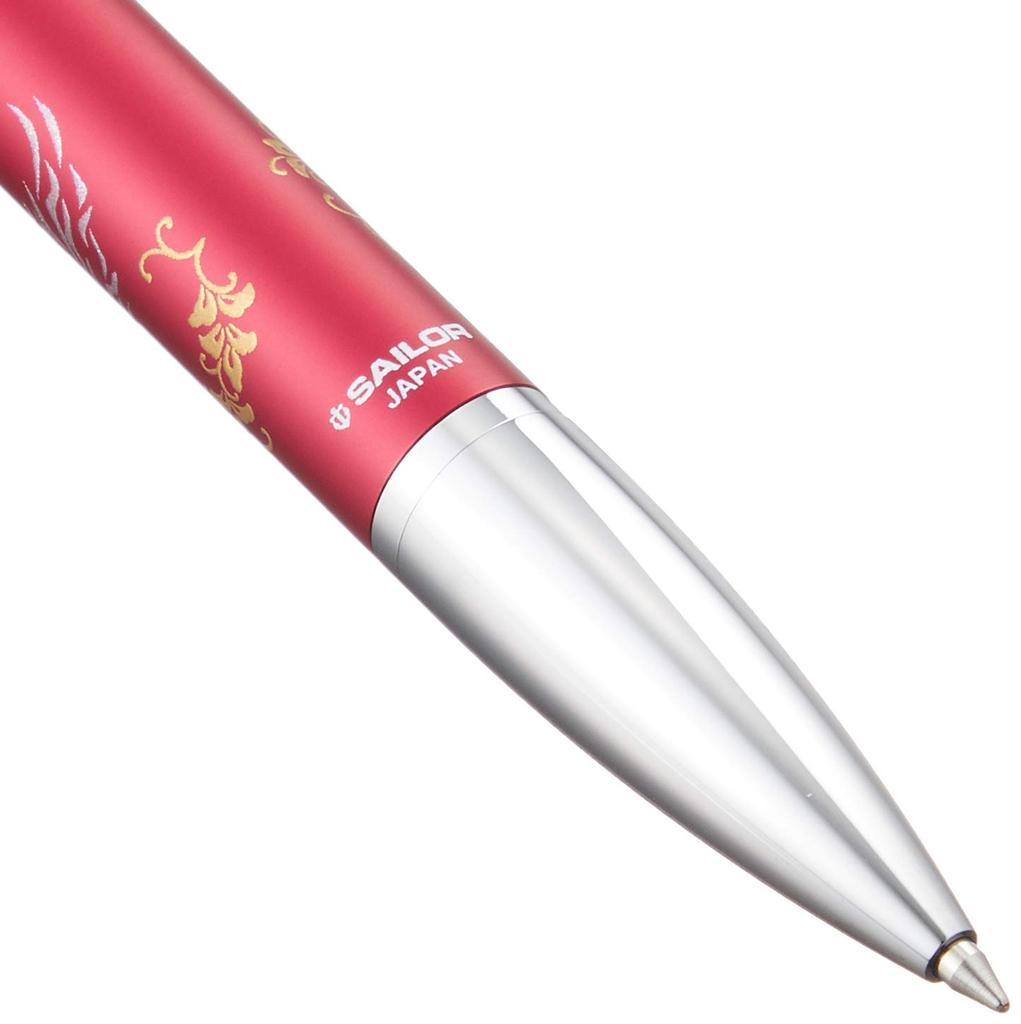 Sailor Fountain Pen Ballpoint Pen Graceful Makie Four Gods Suzaku Red Oil-Based 16-0375-230