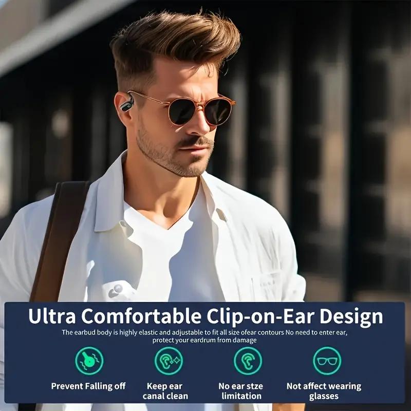 new AI real-time translation headset, LED power display, 144 language translation headset, Type-C charging port