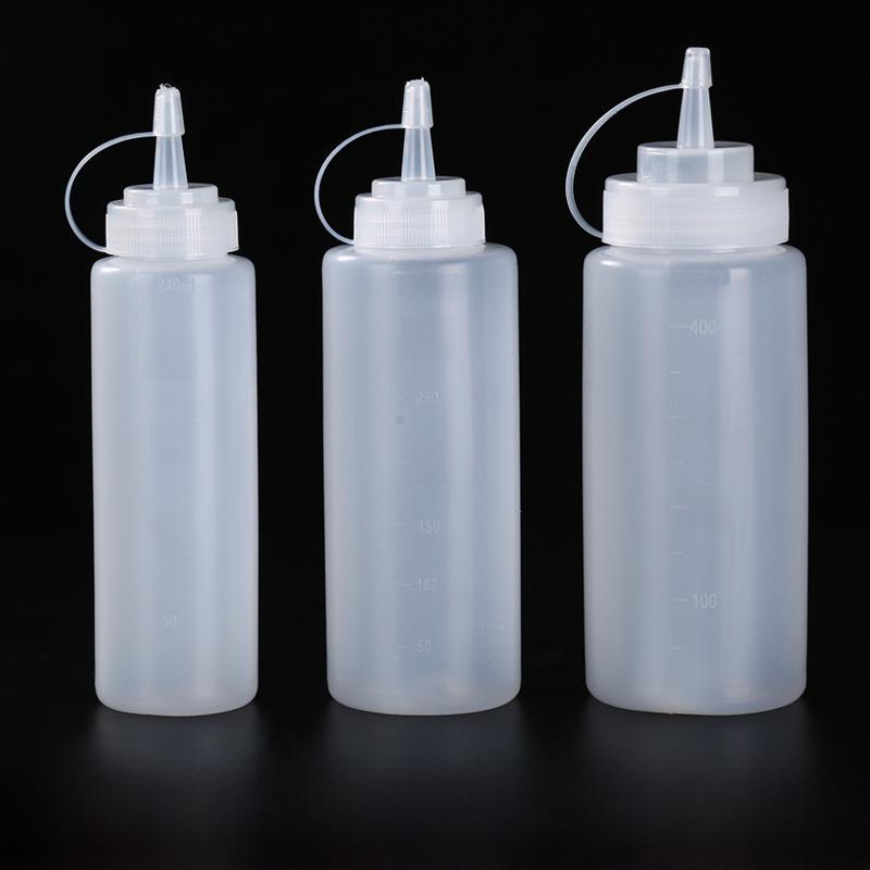 240ml PE Quetsch-Saucenflasche mit Skala für Ketchup & Salat