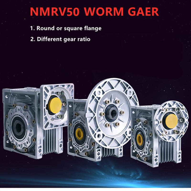 NMRV50 worm gear reducer RV50 worm gearbox with round or square shaft and different gear ratio