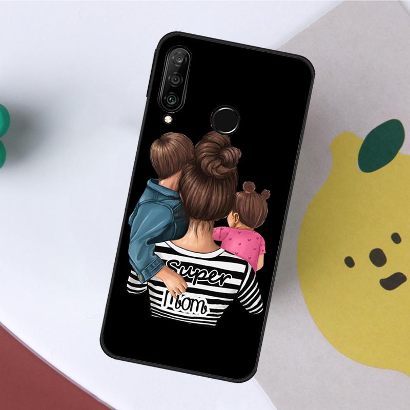 

Super Dad Mom Baby Girl Twin Case For Huawei Nova Y61 Y60 Y70 Y90 5T 9 10 SE 3i 8i 11i P Smart 2019 P20 P40 Lite P30 Pro Huawei P30 Pro
