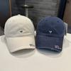 UP letter embroidered baseball cap for women, small face, deep top, wide bay eaves, sun protection, sunshade, soft top cap for men, American style