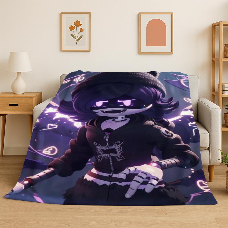 Cartoon Murder Drones Uzi V Robot Flannel Blanket Soft Warm Throw Blanket for Bedroom Living Room Bed Travel Camping Picnic