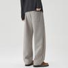 Mens Wool Blend Casual Pants Fall Winter Old Money Style Straight Leg Loose Trousers Business Wear