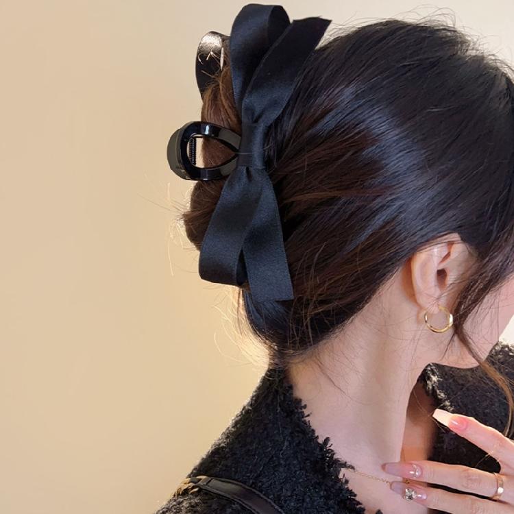 Fashion Hair Clip Bows Detailing Secure Spring Clamp Hair Decoration For Workouts Office Or Casual Outings
