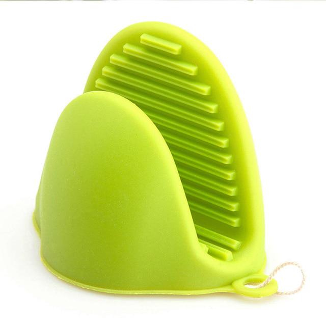 1PCS Silicone Heat-resistant Cooking Pot Holder Oven Baking Glove Pinch Grips Mitts Cooking Tool